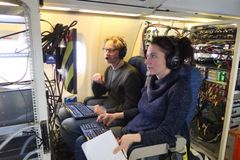 Harald Sodemann og Sophie Bounissou i flysetet.