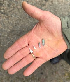 Hånd, radiosendere. Foto.