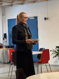 Mette Fossum, direktør i Forbrukerrådet, var en av flere foredragsholdere knyttet til sirkulær økonomi under besøket