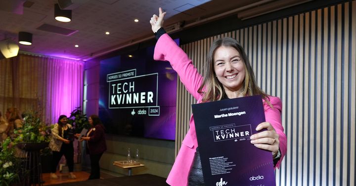 Marthe Moengen (28) i Sopra Steria er en av Norges fremste tech-kvinner
