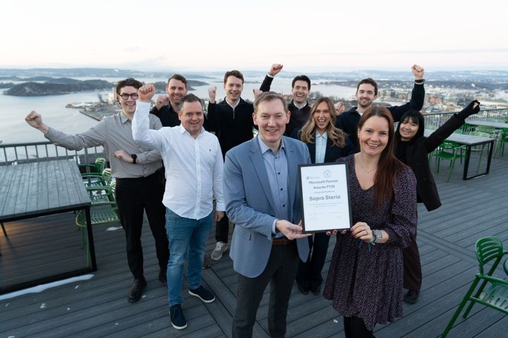 Sopra Steria er kåret til Årets Cloud & AI Platforms Partner av Microsoft Norge.