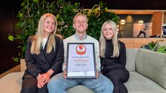 Mari Engen, Ulrik Stranger-Johannessen og Ingeborg Haugland som jobber med graduate-rekruttering i Sopra Steria