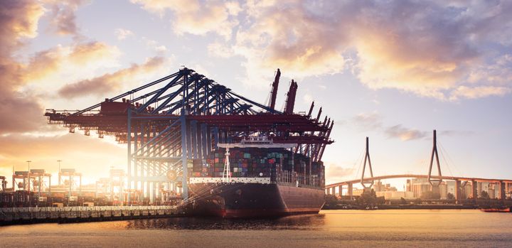 Havnene er svært viktige i Tyskland:  Rundt 8700 havgående skip anløper havna i Hamburg hvert år.