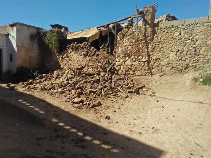 Dette bildet tatt lørdag formiddag lokal tid, viser noe av ødeleggelsene etter jordskjelvet i Marokko. Foto: CARE International/CARE France