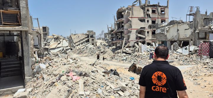 Slik så det ut da CAREs team i Gaza besøkte Khan Younis i slutten av juni.