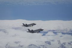 To norske F-35 over Island under Iceland Air Policing 2023.