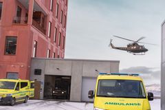 Fra tidligere totalforsvarøvelse i Narvik. Her ser du skadde soldater ankomme UNN Narvik.