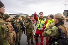 Forsvaret og sivile aktører trente totalforsvarsberedskapen under øvelsen. Her fra Fjelldal.