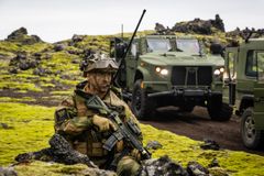 Heimevernets innsatsstyrke Archery beskyttet styrker fra britiske Royal Air Force og U.S. Marine Corps under en tilsvarende trening på Jan Mayen i september i fjor.