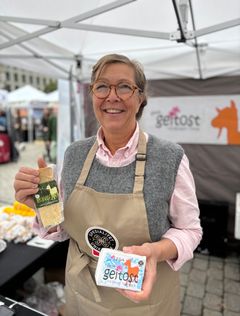 Gro Hommo fra ysteriet Lega i Telemark kommer til Matstreif på Youngstorget.