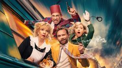 Hege Schøyen og Bjarte Hjelmeland skal spille over 100 roller i kriminalkomedien Total avsporing, som har premiere på Chat Noir 9. september.