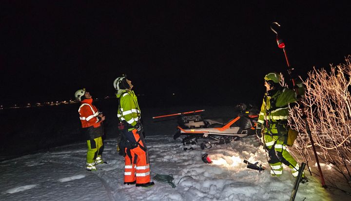 Fra feilsøk i Karlsøy kommune i natt (Foto: Arva)