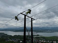 Bilde fra arbeid med linje på Kvaløya i Tromsø. (Foto: Arva)