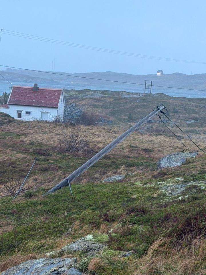 Bilde fra Træna under stormen i romjula 2025