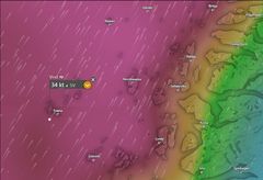 Værvarsel fra Windy.com