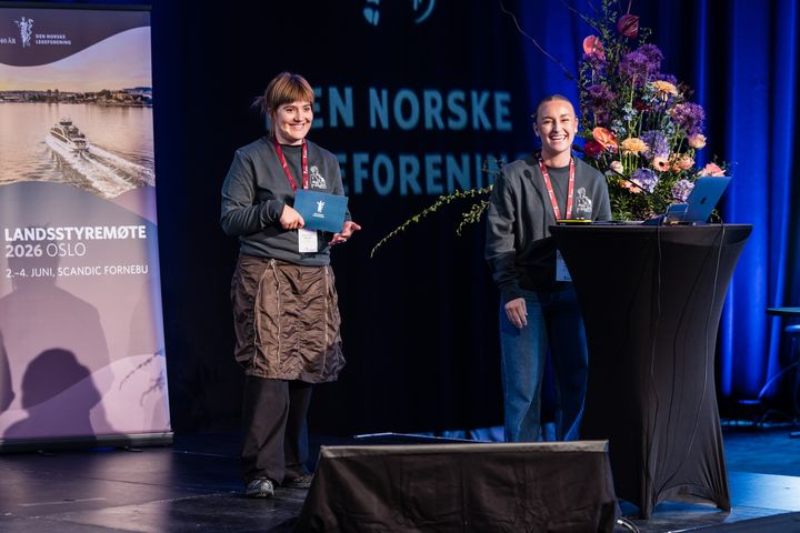 FANTASTISK: – Det er fantastisk å få oppleve en slik giverglede og et slikt engasjement for global helse, sier leder Jeanett Myren og nestleder Kaja Domaas Benestad i MedHum.