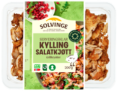Norsk Kylling AS tilbakekaller Solvinge Kylling Salatkjøtt 200g med batchnummer ID 144277 og holdbarhetsdato 10.07.2025. Årsaken er mistanke om utilstrekkelig varmebehandling av det spiseklare produktet.
