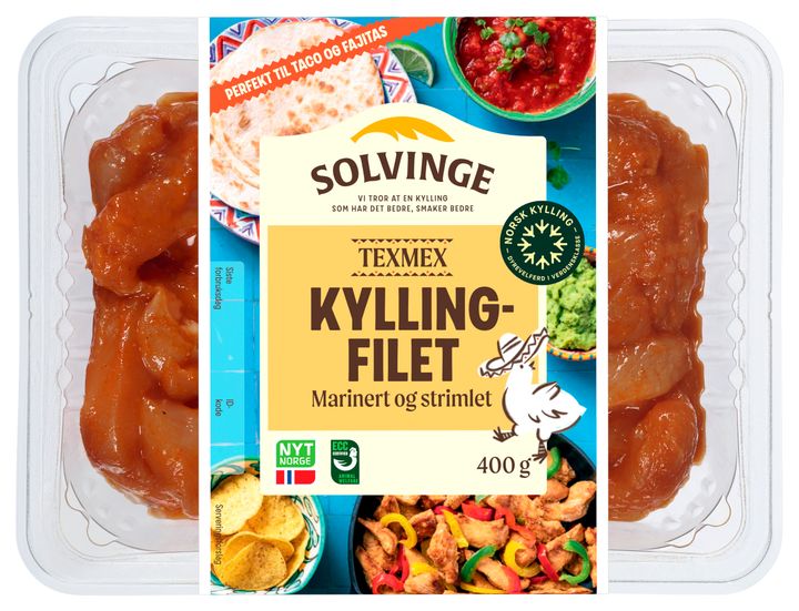 Solvinge marinert strimlet kyllingfilet Texmex
