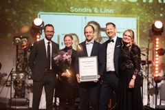 Årest produsent oppdal 2025. F.v. Morten Høglien (Norsk Kylling), Linn og Sondre Rikstad, Tor Inge Lien (Norsk Kylling) og Hilde Talseth (Norsk Kylling. Foto: Ronny Danielsen