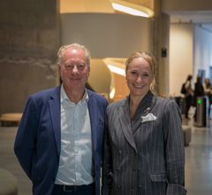 Chairman of the Board Stein Olav Henrichsen and new director at Kunstsilo Maria Mediaas Jørstad