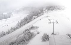 HVITT: Rett og slett ekte vinter i fjellet! Det lover godt for sesongåpning i Hafjell, 18. november. Foto. Alpinco.