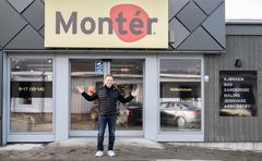 OFFISIELL ÅPNING: Administrerende direktør i Byggevare Midt-Norge, Geir Oksavik, foran Montér på Fillan, en av de fem nye Montér-byggevarehusene som ble offisielt åpnet i dag.