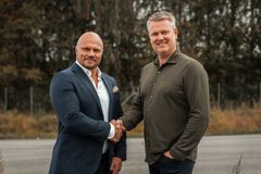 Salgsdirektør Proff & Montér i Optimera, Marius Hegge og Marius Jahren, kjedeleder i Bolyhus.