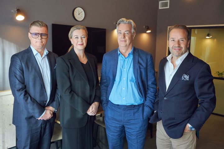 Fra venstre: Jonas Palmqvist, Sarah Scales, Giles Fraser, Lars Erik Grønntun