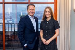 Fra venstre: Lars Erik Grønntun, styreleder i Paritee og Celine Gran, partner og daglig leder i Pressure.