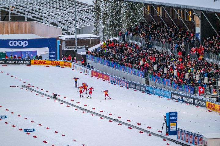 Bildet er fra prøve-VM i Granåsen i desember 2023. Nå nærmer det seg Ski-VM 2025 og vi ønsker media velkommen til Trondheim.