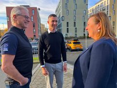 Fra venstre Åge Skinstad, VM-sjef, Stefan Sebastian Krause, Senior Manager Infront og Petra Sestak-Flagestad, Adm. direktør Explore Trøndelag.