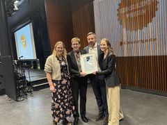 Laila Halvorsen (prosjektleder Levanger kommune), Marit Berg Ness (økonomirådgiver, Levanger Kommune, Dan Wange (Senior manager, Azets Consulting) og Linn Pilskog (prosjektleder Azets Consulting).