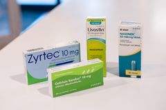 De mest brukte allergitablettene og nesesprayene som man får kjøpt i apotek.