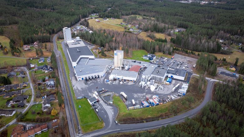 Mapeis 26000 kvm store fabrikk- og forskningsanlegg i Nord-Odal kommune, Innlandet fylke.