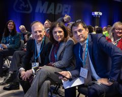 Export Manager Mapei Group Lorenzo Pastore, Mapei Group CEO Veronica Squinzi og Mapei Group CEO Marco Squinzi