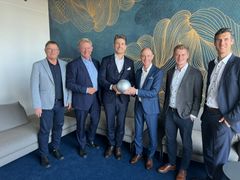 Ledelsen i Heimdall Power og Bayernwerk møttes nylig i München ifm. inngåelsen av den nye kontrakten. F.v. Gerhard Biedenbach (Heimdall Power), Stein Dale (Chair of the Board, Heimdall Power), Jørgen Festervoll (CEO, Heimdall Power), Dr. Egon Leo Westphal (CEO, Bayernwerk AG), Thomas Schiml (Bayernwerk), Matthias Löhlein (Bayernwerk)