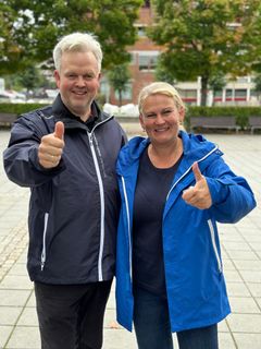 Cecilie Pind, ordfører, Høyre, og Tønnes Steenersen, varaordfører, Fremskrittspartiet.