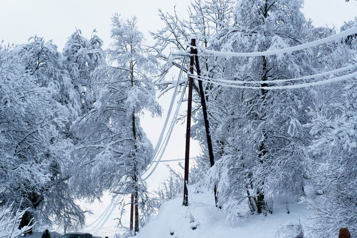 Strømnett vinterstid.