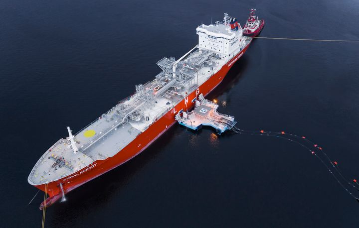 La Santa Maria-plattformen i drift under en tidligere test på Herøya.