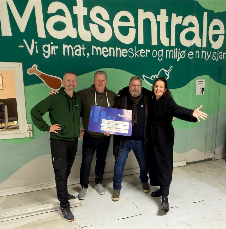 Matsentralen mottok en gledelig julegave fra Holdbart.