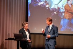 Torbjørn Røe Isaksen, politisk redaktør i E24 og Pål Rokke, ansvarlig for Agenda CFO Norge i Geelmuyden Kiese.