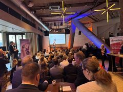 Fulllt hus når Agenda CFO har sine arrangementeter. Her fra april, våren 2025.