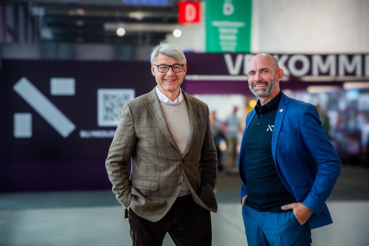 F.V: Morten A. Meyer, generalsekretær i Huseierne og Thor-Jostein Egeland, daglig leder i NemiTek.