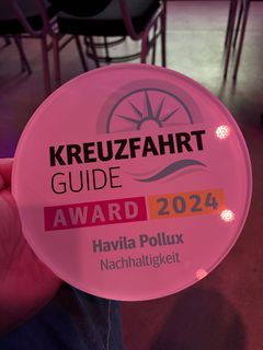 Havila Voyages vant "Kreuzfahrtguide Award" for bærekraft i Hamburg.