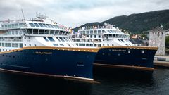 Havila Polaris & Havila Pollux together in Bergen.
