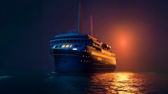 Illustration of next generation coastal cruise ship.