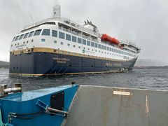 Havila Capella outside Ålesund in connection with recoding of under water sound.