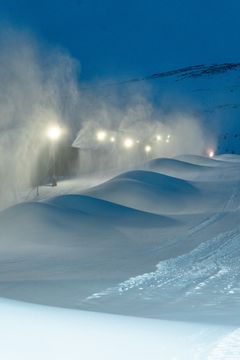 Snøproduksjon i gang i Oppdal