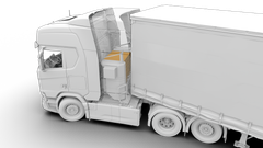 MER STRØM: Med batterier bak hytta kan Scania levere elektriske lastebiler med opp til 720 kilowatt tilgjengelig energi.