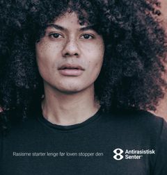 Bilde fra Antirasistisk Senters kampanje: «Rasisme starter lenge før loven stopper den»